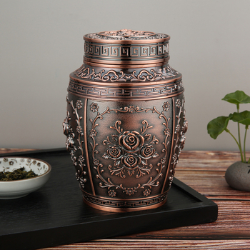 Ευρωπαϊκό στυλ τσαγιού κουτιά σφραγισμένα μπουτίκ υψηλής ποιότητας μικρά φορητά σιδερένια κουτιά οικιακής χρήσης υψηλής ποιότητας λωτός κινέζικο στυλ μεγάλα στολίδια