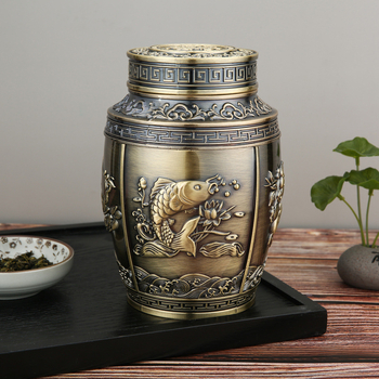 Ευρωπαϊκό στυλ τσαγιού κουτιά σφραγισμένα μπουτίκ υψηλής ποιότητας μικρά φορητά σιδερένια κουτιά οικιακής χρήσης υψηλής ποιότητας λωτός κινέζικο στυλ μεγάλα στολίδια