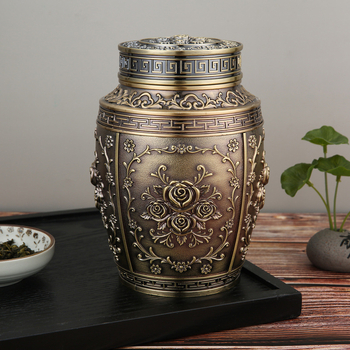 Ευρωπαϊκό στυλ τσαγιού κουτιά σφραγισμένα μπουτίκ υψηλής ποιότητας μικρά φορητά σιδερένια κουτιά οικιακής χρήσης υψηλής ποιότητας λωτός κινέζικο στυλ μεγάλα στολίδια