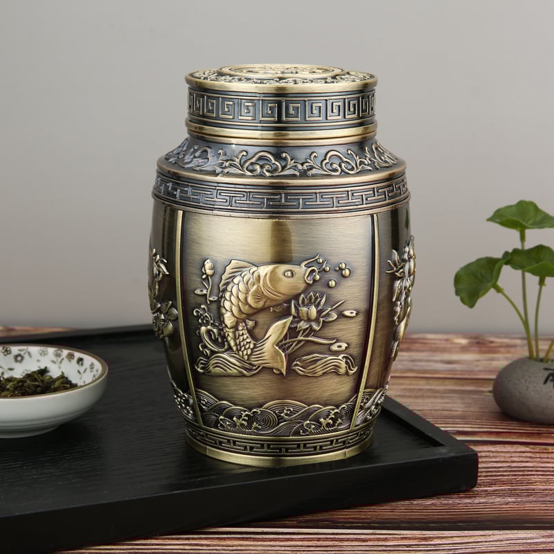 Europski stil limenki čaja, zatvorene butik, vrhunske male prijenosne željezne limenke, kućanski vrhunski kaki, veliki ukrasi u kineskom stilu