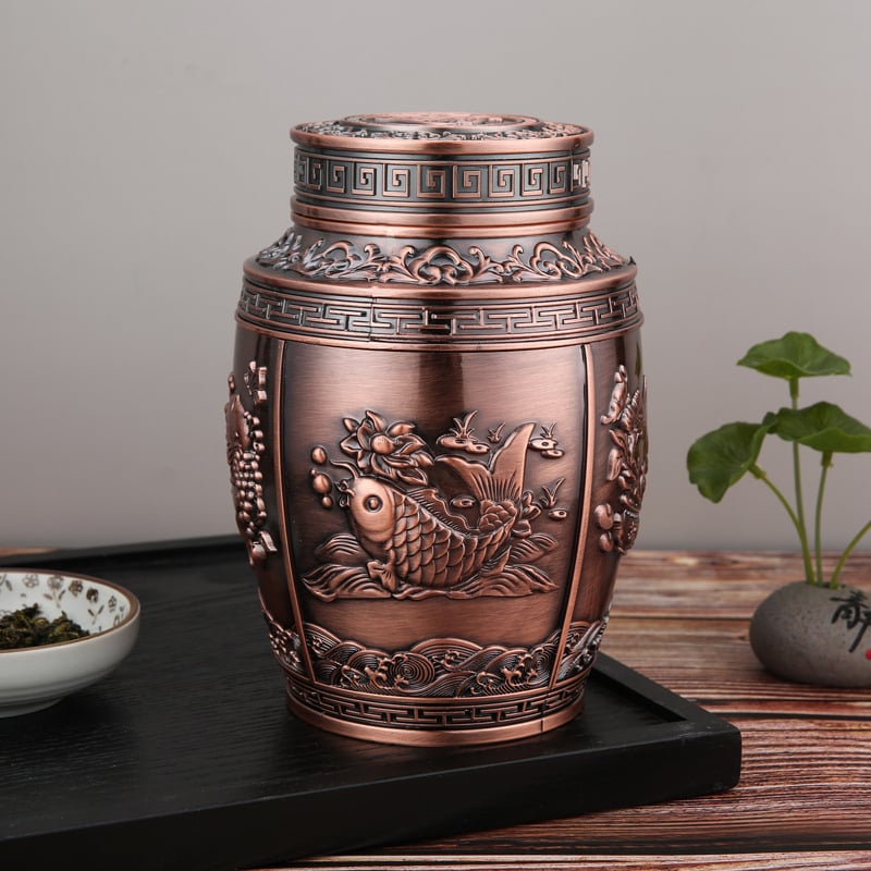 Europski stil limenki čaja, zatvorene butik, vrhunske male prijenosne željezne limenke, kućanski vrhunski kaki, veliki ukrasi u kineskom stilu