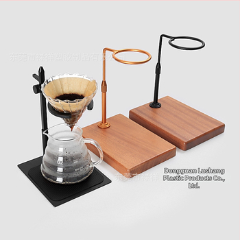 Ράφι χειρός καφέ από μασίφ ξύλο ρυθμιζόμενο v60 γυάλινο φίλτρο βάζο ποτηριού, δοχείο κοινής χρήσης, σκεύος καφέ