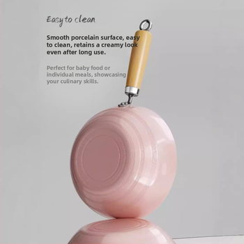 Nauja „Sakura“ miltelių keraminė keptuvė, vieno asmens neprideganti keptuvė, kūdikių maisto papildoma keptuvė, universali viryklė, maža „Wok“ didmeninė prekyba