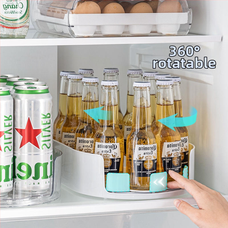 Тава за съхранение в хладилник, въртяща се тава за съхранение, довършителни работи на напитки, въртяща се на 360 градуса, сваляема и миеща се стойка за съхранение