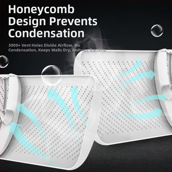 Naujo gamintojo oro kondicionieriaus priekinis stiklas su apsauga nuo tiesioginio pūtimo, teleskopiniu pakabinamu oro kondicionieriaus išleidimo anga, vėjo deflektorius be kondensato