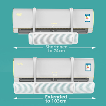 Naujo gamintojo oro kondicionieriaus priekinis stiklas su apsauga nuo tiesioginio pūtimo, teleskopiniu pakabinamu oro kondicionieriaus išleidimo anga, vėjo deflektorius be kondensato