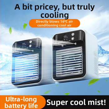 Μικρός ανεμιστήρας κλιματισμού για οικιακή χρήση, φορητός ψύκτης αέρα για κοιτώνες, ηλεκτρικός ανεμιστήρας υγρασίας, κινητός ανεμιστήρας ψύξης για επιτραπέζιους υπολογιστές