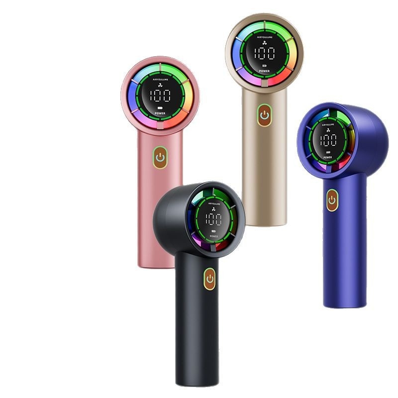 Μίνι φορητός ανεμιστήρας διασυνοριακής χρήσης, ψηφιακή οθόνη, αθόρυβος, μικρός ανεμιστήρας υψηλής ταχύτητας, φορητός, εξωτερικός ανεμιστήρας στροβίλου με φόρτιση USB