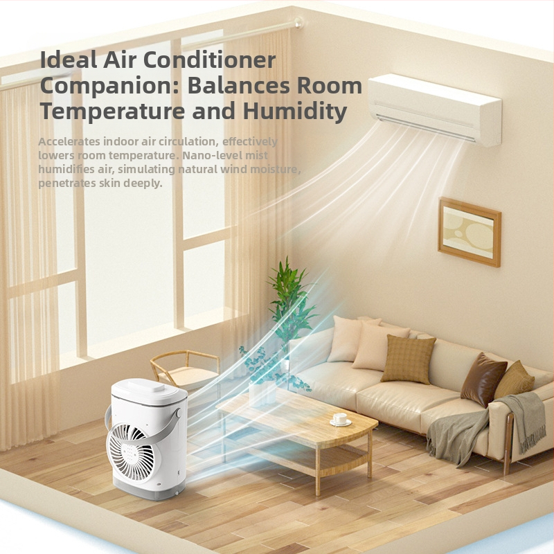 Мини вентилатор за студен въздух с трансгранична експлозия, USB вентилатор за климатик, малък вентилатор за водно охлаждане, спрей вентилатор, настолен охладител за въздух