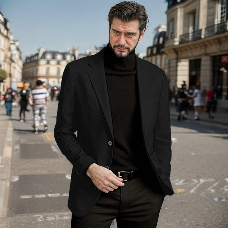 Európai változatú új, lezser férfi öltöny, Amazon kardigán, plus size zakó, wish Független állomás japán és koreai ruha raktáron