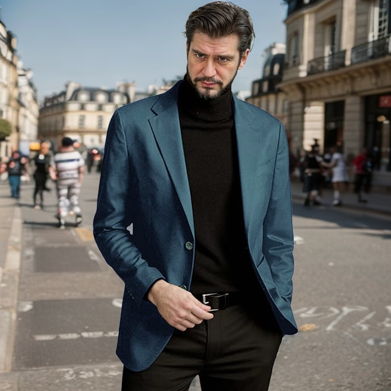 Európai változatú új, lezser férfi öltöny, Amazon kardigán, plus size zakó, wish Független állomás japán és koreai ruha raktáron