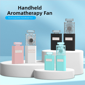 Loominguline kingitus väikese ventilaatoriga prinditav logo tehase otse parfüümi välimusega kaasaskantav pihuarvuti miniventilaator
