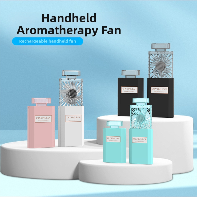 Loominguline kingitus väikese ventilaatoriga prinditav logo tehase otse parfüümi välimusega kaasaskantav pihuarvuti miniventilaator
