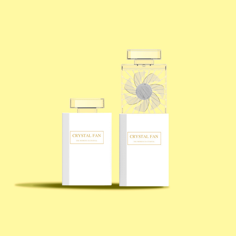 Loominguline kingitus väikese ventilaatoriga prinditav logo tehase otse parfüümi välimusega kaasaskantav pihuarvuti miniventilaator