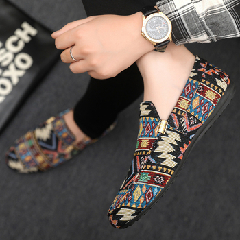 Tavaszi és nyári sapkás cipők férfiaknak, koreai stílusú cipők, férfi hétköznapi cipők, bebújós papucsok, férfi lusta cipők, régi pekingi szövetcipők