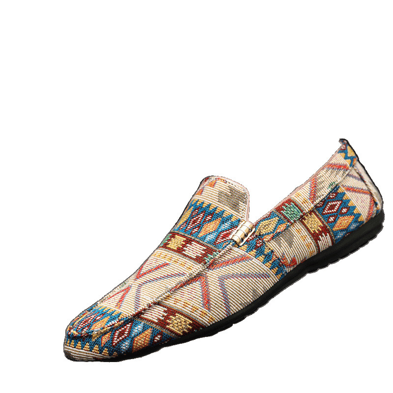 Tavaszi és nyári sapkás cipők férfiaknak, koreai stílusú cipők, férfi hétköznapi cipők, bebújós papucsok, férfi lusta cipők, régi pekingi szövetcipők