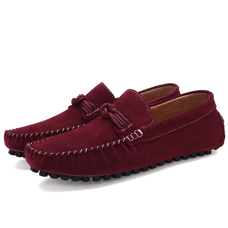 Határokon átnyúló Amazon robbanások tavaszi és nyári új, kézzel készített bőr varrású férfi alkalmi vezetési bebújós borsócipő