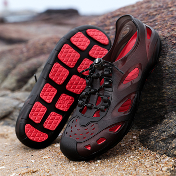 Férfi szandálok, új, divatos, hétköznapi, nyári külső viselet, csúszásgátló hálós horgászpapucs, férfi gázlócipő, strandcipő