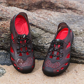 Férfi szandálok, új, divatos, hétköznapi, nyári külső viselet, csúszásgátló hálós horgászpapucs, férfi gázlócipő, strandcipő