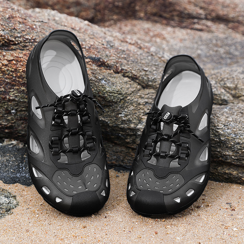 Férfi szandálok, új, divatos, hétköznapi, nyári külső viselet, csúszásgátló hálós horgászpapucs, férfi gázlócipő, strandcipő