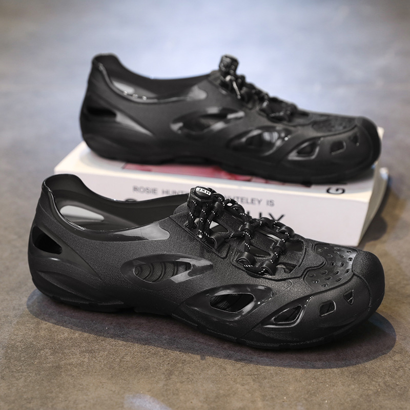 Férfi szandálok, új, divatos, hétköznapi, nyári külső viselet, csúszásgátló hálós horgászpapucs, férfi gázlócipő, strandcipő