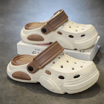 Croc Shoes Ανδρικά Καλοκαιρινά Casual Εξωτερικά Σανδάλια και Παντόφλες Παραλίας με Χοντρή Σόλα και Ανθεκτικά στη Φθορά για Άνδρες