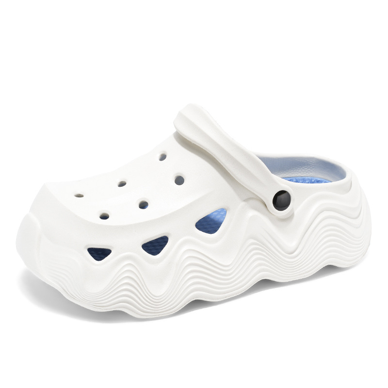 2025 Új, sokoldalú férfi klumpa, nyári kültéri, csúszásmentes, szagálló, vastag talpú, zárt orrú Eva strandszandál