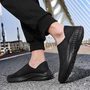 Nyári lélegző férfi cipők extra nagy méretű, puha talpú, bebújós 48-as, plusz méret, 47-es hálós anyagból, 46-os, könnyű, 45-ös sport- és hétköznapi cipők