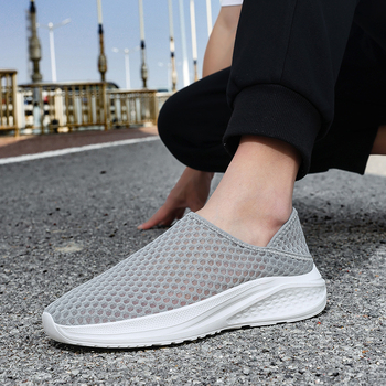 Nyári lélegző férfi cipők extra nagy méretű, puha talpú, bebújós 48-as, plusz méret, 47-es hálós anyagból, 46-os, könnyű, 45-ös sport- és hétköznapi cipők