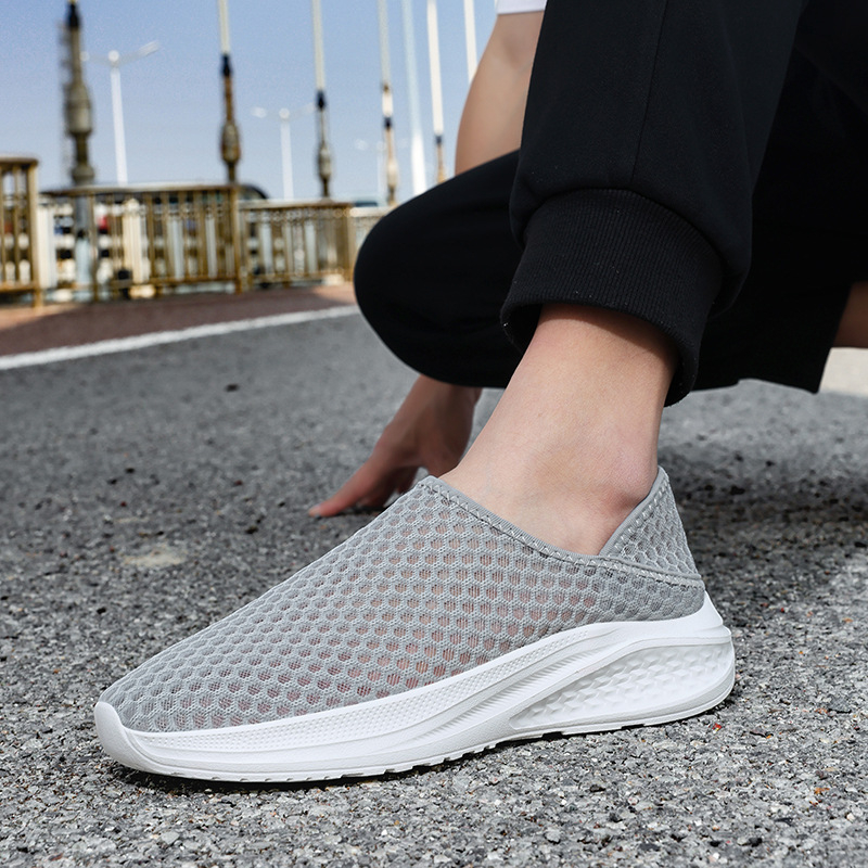 Nyári lélegző férfi cipők extra nagy méretű, puha talpú, bebújós 48-as, plusz méret, 47-es hálós anyagból, 46-os, könnyű, 45-ös sport- és hétköznapi cipők