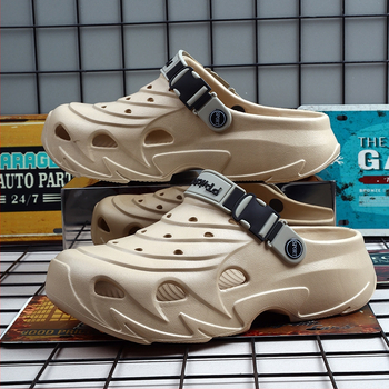 2025 Νέα Ανδρικά Τσόκαρα, Κλειστά Δάχτυλα, Χοντρή Σόλα, Αντιολισθητικά Παπούτσια Παραλίας, Ανδρικές Παντόφλες για Σπίτι και Εξωτερική Χρήση, Μοντέρνα, Διπλής Χρήσης