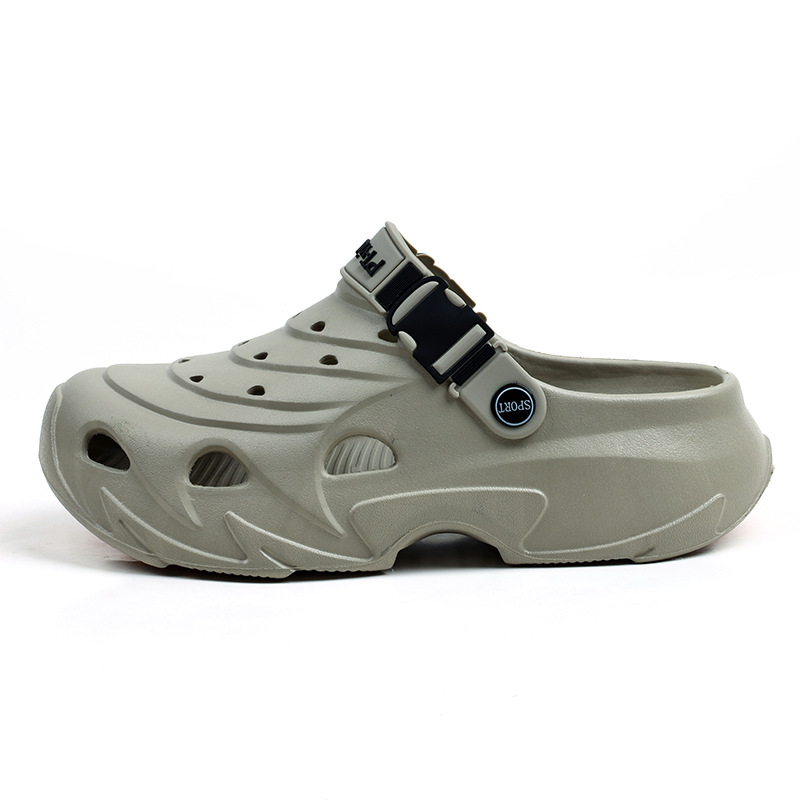 2025 Új Férfi Klumpa Zárt Orrú Vastag Talpú Csúszásmentes Strandcipő Férfi Papucsok Otthoni és Kültéri Kettős Viseletre Trendi