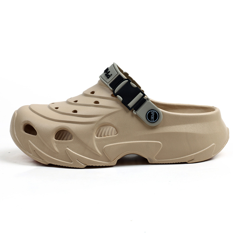 2025 Új Férfi Klumpa Zárt Orrú Vastag Talpú Csúszásmentes Strandcipő Férfi Papucsok Otthoni és Kültéri Kettős Viseletre Trendi