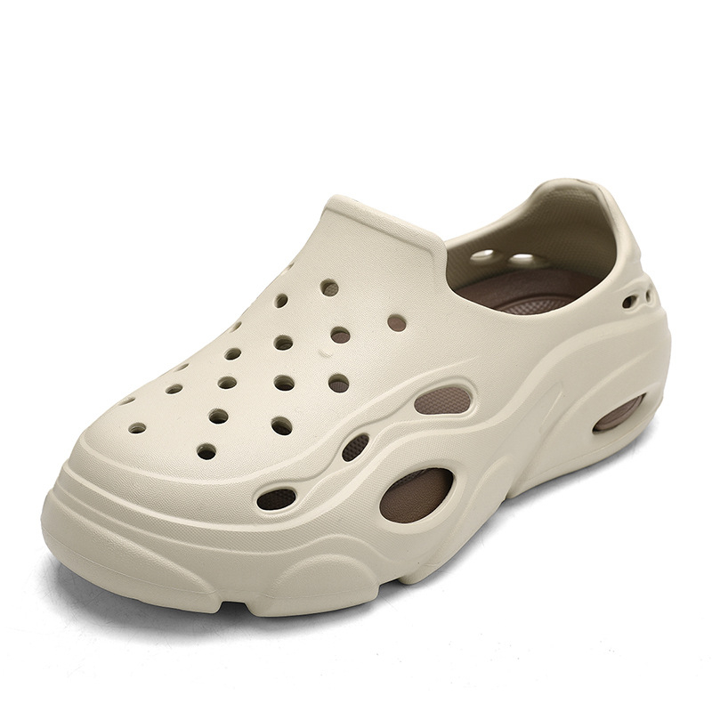 Nyári új férfi Baotou lélegző, alacsony szárú, lyukas cipő, lezser, egyszerű, vastag talpú, lábbeli, strandcipő, egy generációnyi haj