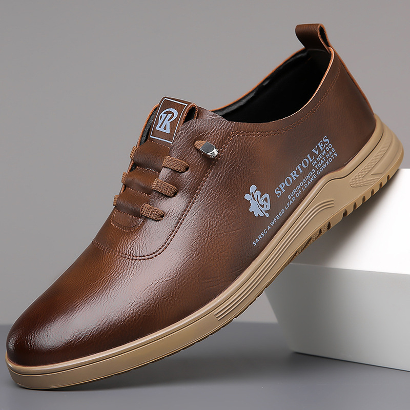 Pantofi sport pentru bărbați transfrontalieri, pantofi sport din piele, pantofi sport cu talpă moale, antiderapanți, pantofi de conducere pentru tata, pantofi sport pentru bărbați ... bărbați