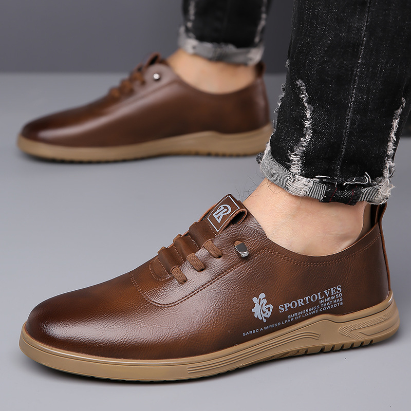 Pantofi sport pentru bărbați transfrontalieri, pantofi sport din piele, pantofi sport cu talpă moale, antiderapanți, pantofi de conducere pentru tata, pantofi sport pentru bărbați ... bărbați