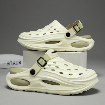 Sandale bărbați de primăvară și vară pentru casă, casual, leneș, respirabil, saboți, confortabili, pentru plajă, îmbrăcăminte exterioară, cu vârfuri în picioare