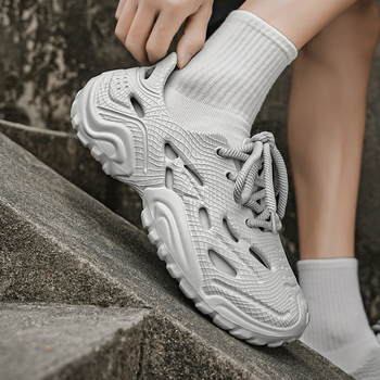 Ανδρικά παπούτσια με τρύπες καρύδας, καλοκαιρινά, υπαίθρια ρούχα, ψάρεμα, οδήγηση, βόλτες με νερό, αντιολισθητικά, αθλητικά σανδάλια παραλίας