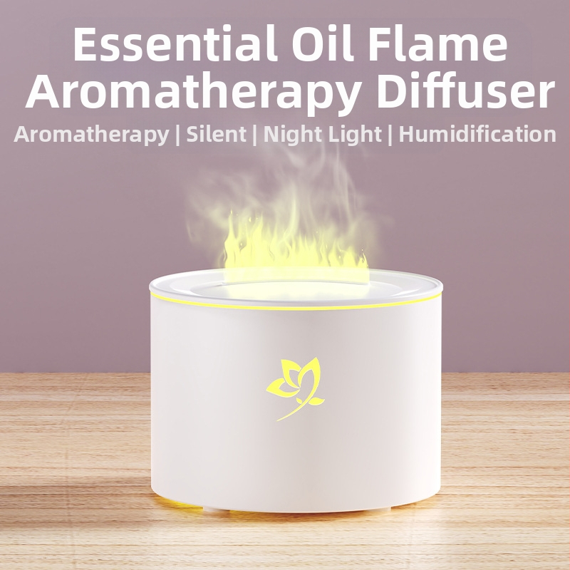 2025 Nový simulačný plameňový aromaterapeutický stroj Domáci stolný aromaterapeutický stroj Ruža Spálňa Kancelária Veľký zvlhčovač vzduchu s objemom hmly