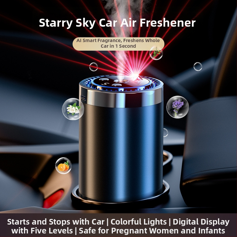Automobilyje montuojamas aromaterapijos automobilio intelektualus smilkalų purškimo aparatas, lengvas kvapas, aukštos kokybės kvepalai, namų drėkintuvas, automobilio kvapo šalinimas, žvaigždės formos viršus