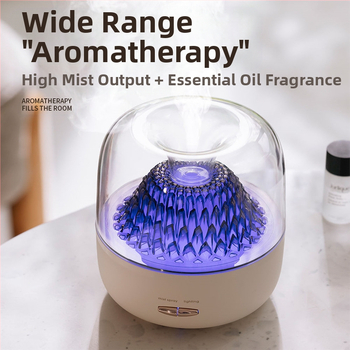 Υγραντήρας αρωματοθεραπείας από γυαλί, φως περιβάλλοντος, μεγάλος όγκος ομίχλης, μηχανή αρωματοθεραπείας γραφείου/υπόγειου γραφείου, δώρο γενεθλίων για κορίτσια