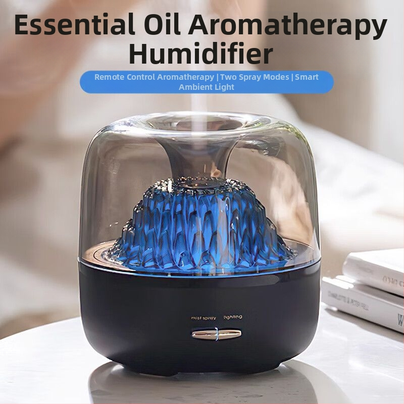 Üveg aromaterápiás párásító, környezeti fény, nagy ködmennyiség, hálószoba irodai asztali aromaterápiás gép, születésnapi ajándék lányoknak