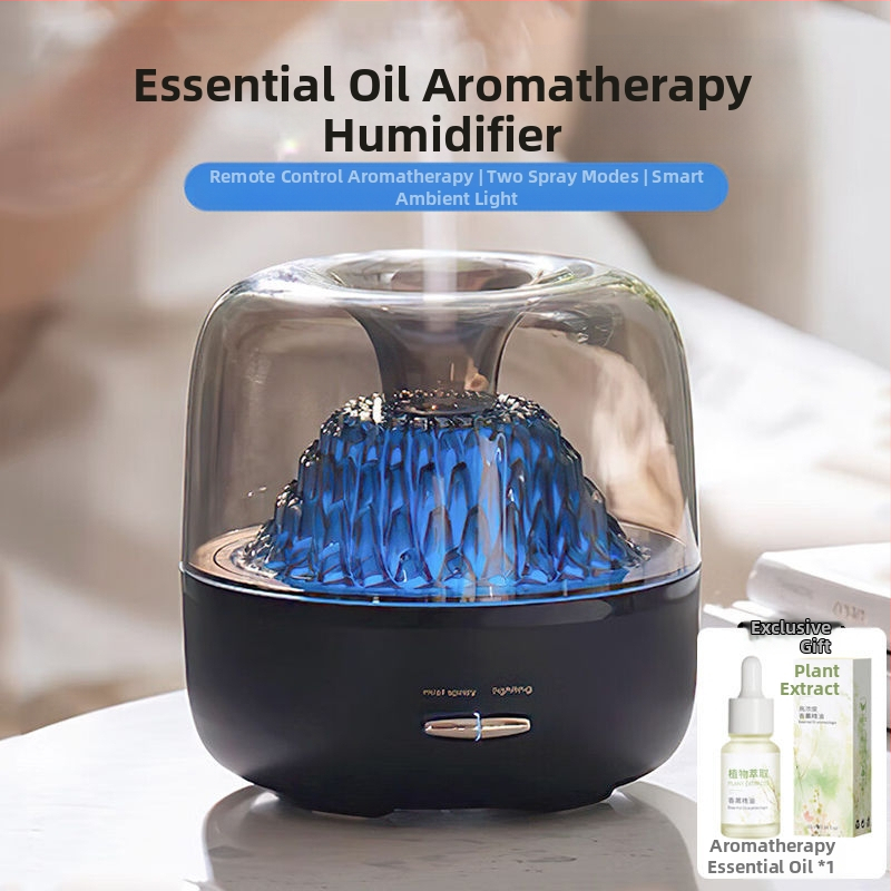 Üveg aromaterápiás párásító, környezeti fény, nagy ködmennyiség, hálószoba irodai asztali aromaterápiás gép, születésnapi ajándék lányoknak