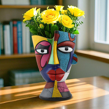 Piiriülene plahvatusohtlik võlu abstraktne värviline lillepott kodu töölaud veranda rõdu siseõu roheline potitaim kaunistused kaunistus