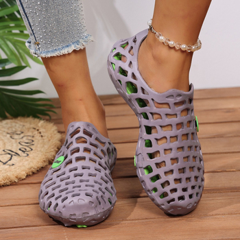 Sandale de plajă cu vârf închis în aer liber, saboți de vară, stil cuplu, sandale de apă la modă pentru femei, sandale de vad la modă