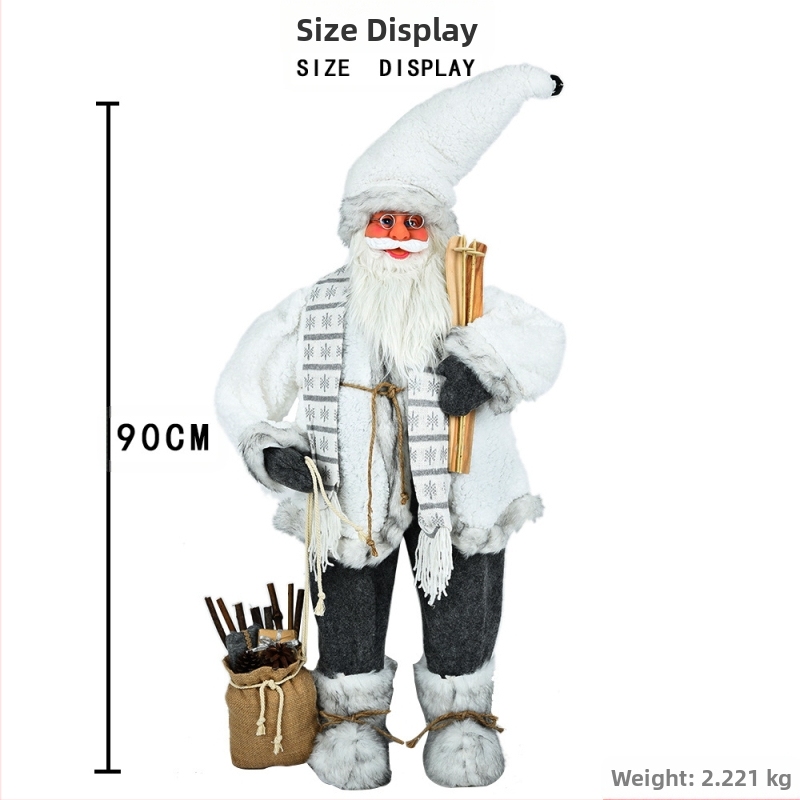 Karácsonyi kellékek aranyos fehér Mikulás díszek baba játék divat otthon karácsonyi dekoráció Mikulás