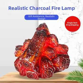 LED gyanta szimuláció faszén láng lámpa modern egyszerű elem dekoráció karácsonyi ajándék jelenet kellékek