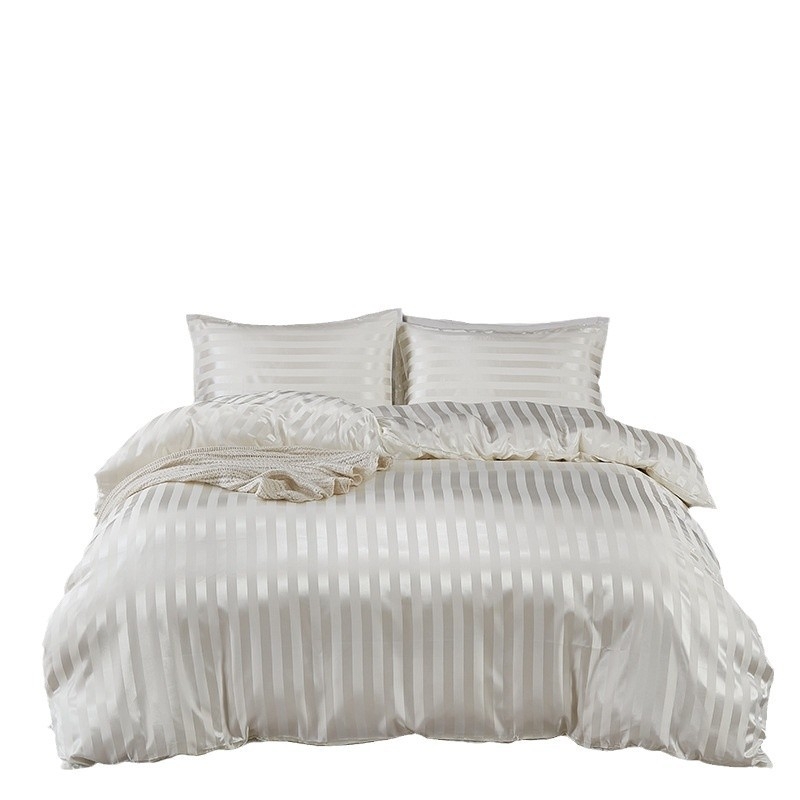 Tarpvalstybinis TEMU Amazon SHEIN dirbtinio šilko keturių dalių atlasinis trijų keturių dalių komplektas antklodės užvalkalas paklodės pagalvės užvalkalas