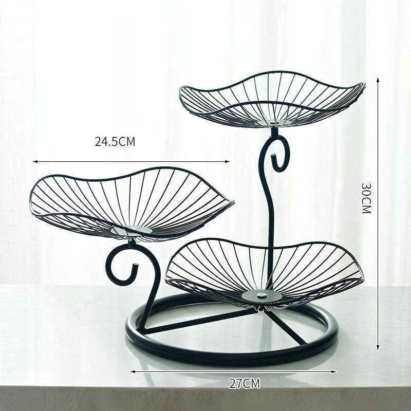 Vaisių padėklas svetainėje, kavos staliukas, interneto garsenybių namų apyvokos vaisių dubuo, naujo stiliaus vaisių padėklas, saldainių padėklas, madingas šiaurietiškas daugiasluoksnis arbatos korpusas