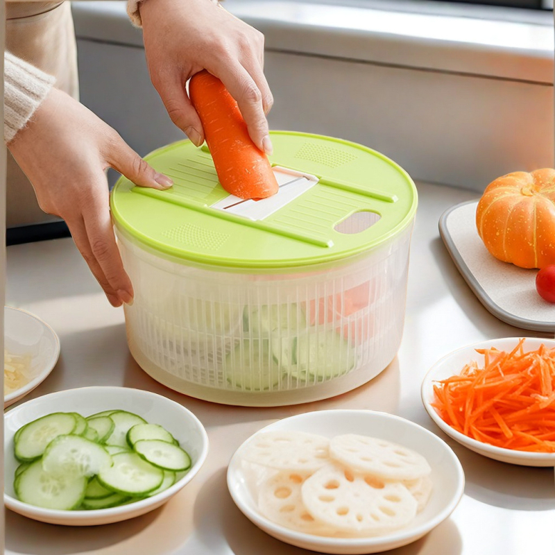 Daugiafunkcis daržovių salotų džiovintuvas buitinis rankinis indų plovimo džiovintuvas virtuvės vaisių greitas vandens išmetimo drenažo krepšelis